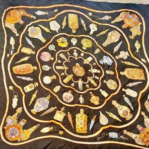Authentic Rare Vintage Hermes Carre 90 Scarf Pourva Qu' Importe Le Flacon.